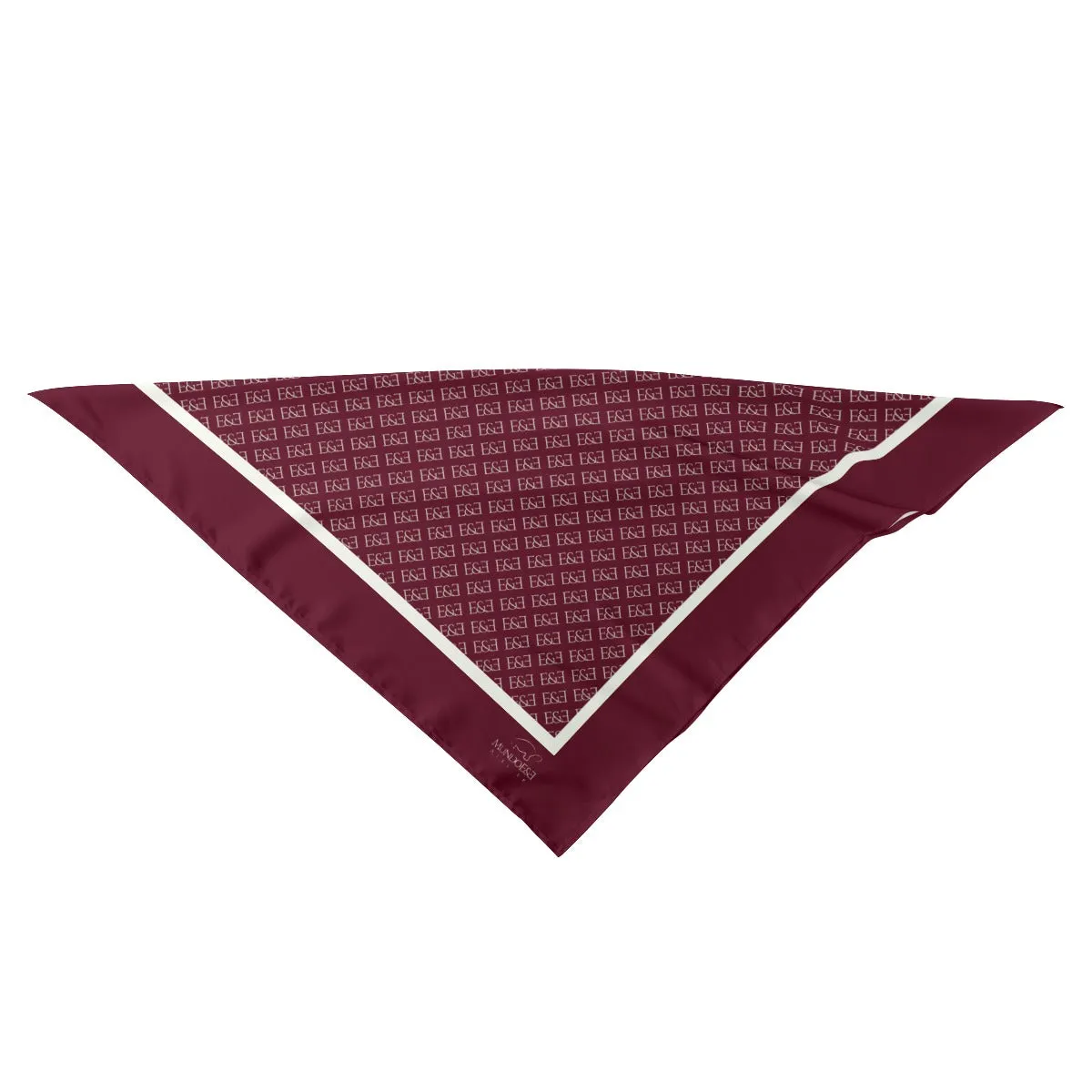 E&E Signature Red-Wine Silk Scarf.