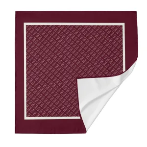 E&E Signature Red-Wine Silk Scarf.