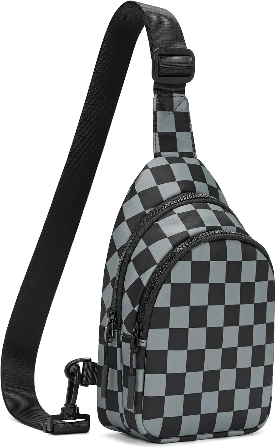 FODOKO Sling Crossbody Bag Main Compartment, Zippered Front Pockets, Adjustable Shoulder Strap, Water-Resistant LightweightNew for 2025 (dark gray)