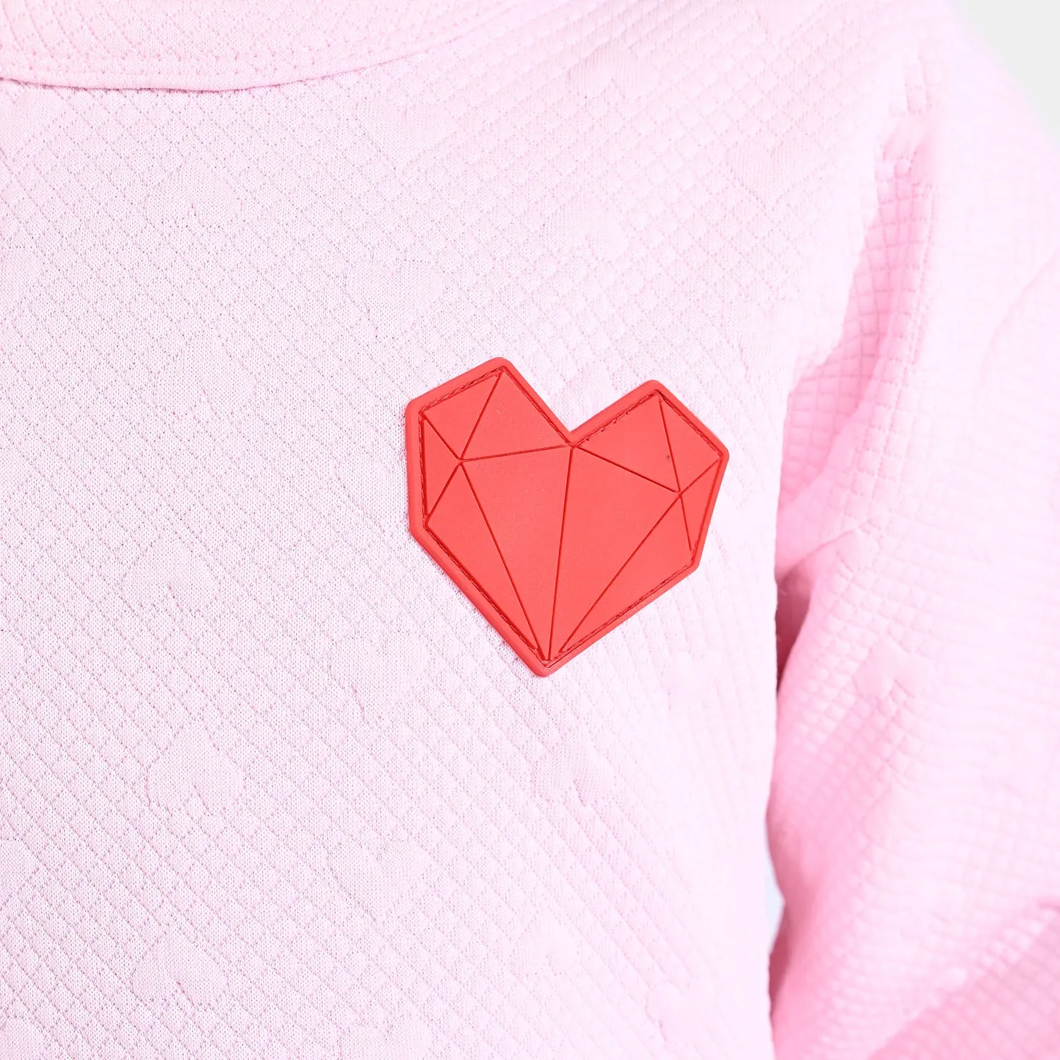 Girls Jacquard 2 Piece Suit Prism Heart-L Pink