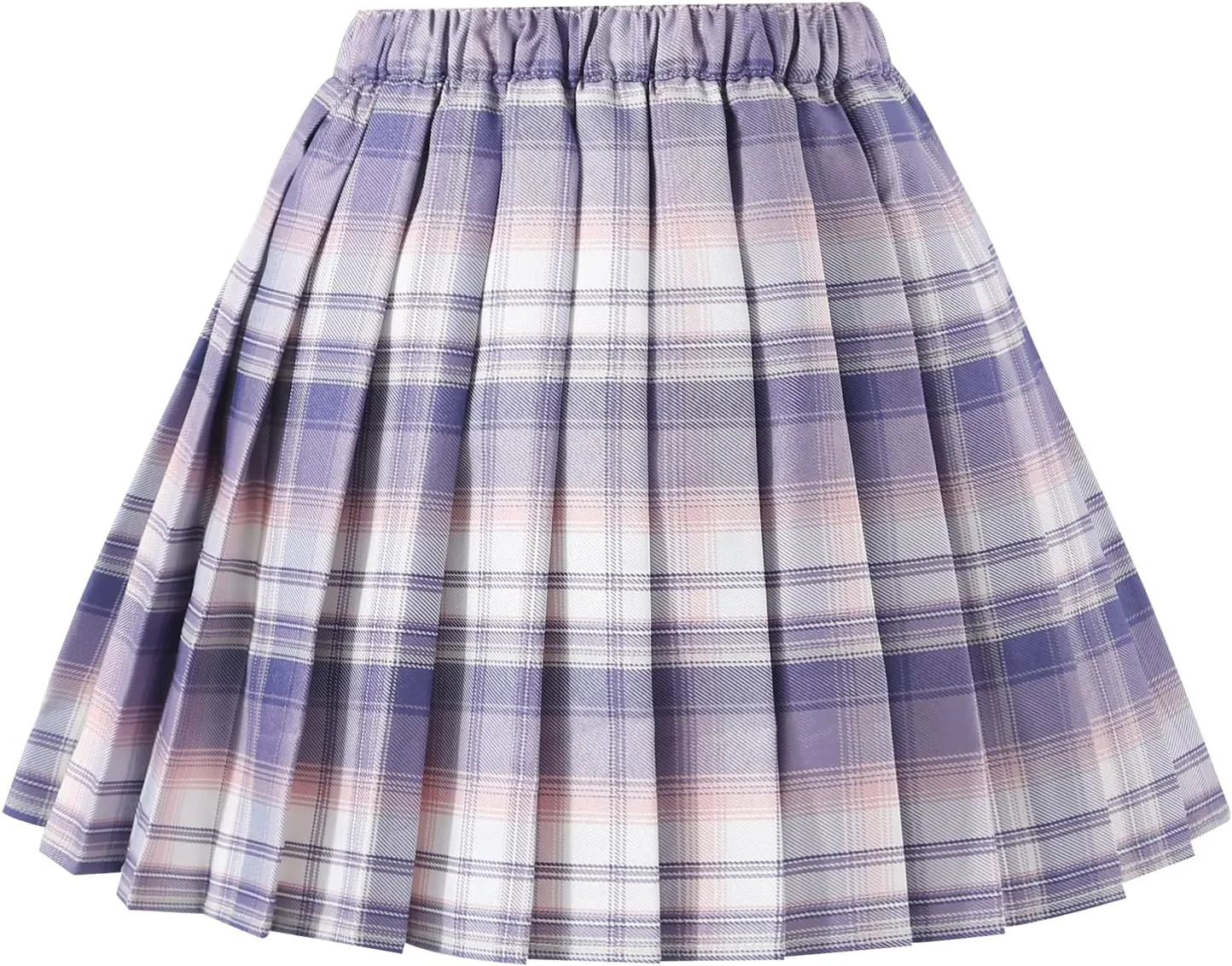 Girls' Pleated Plaid Mini Skirt with Shorts Girl Uniform School Tennis Skater Skirts Skort 2T-14Y