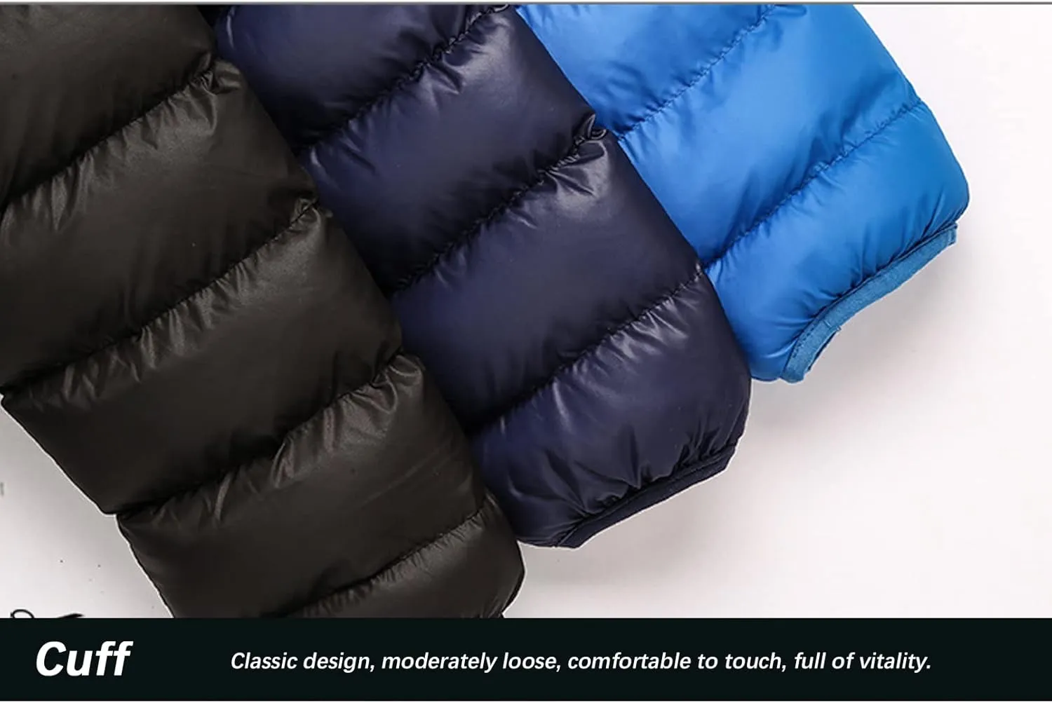 GTHTTT Men Lightweight Cotton Puffer Jacket Padded Insulated Winter Warm Down Coat Zipper Sport Outwear Water-Resistant