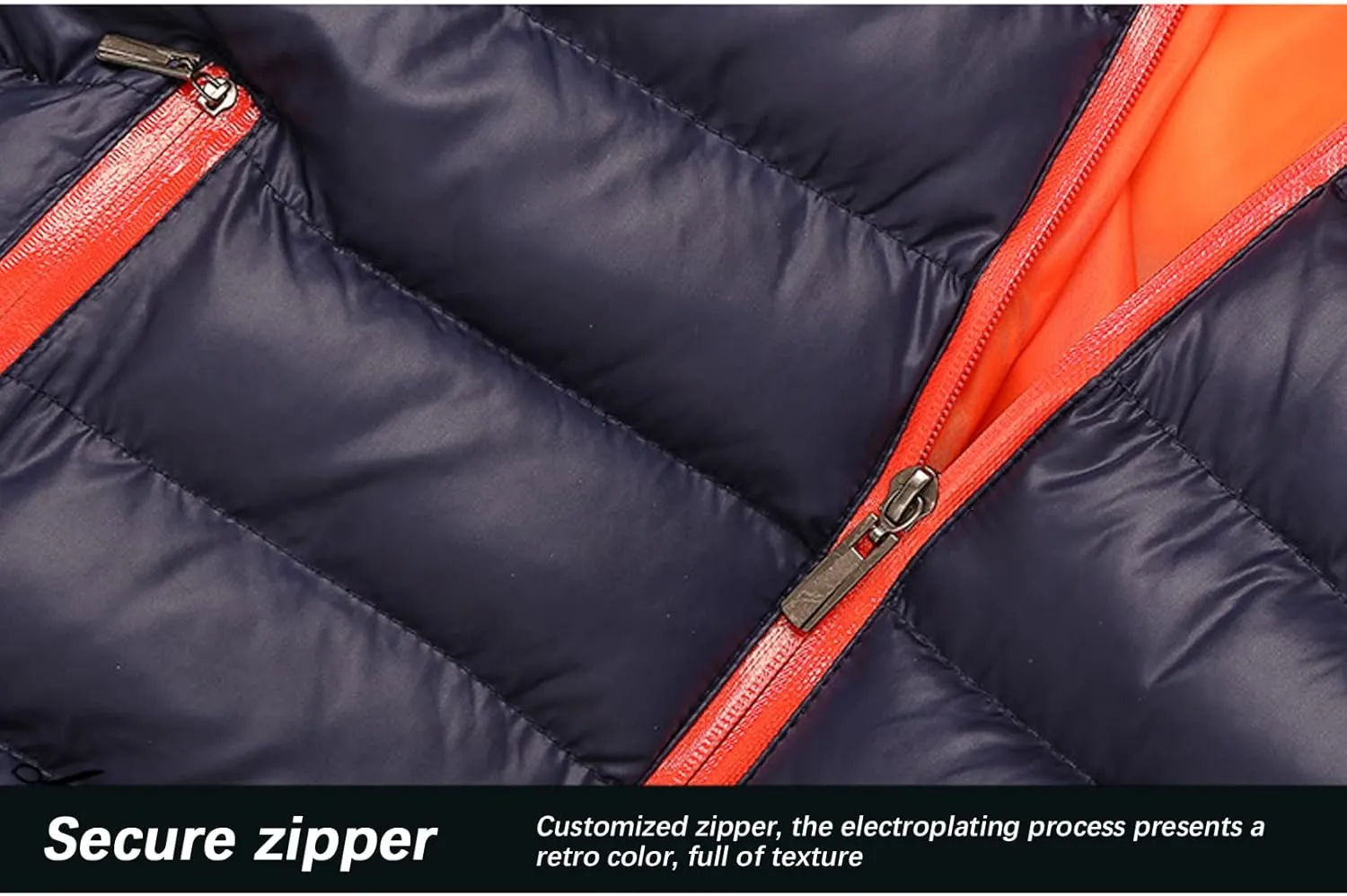 GTHTTT Men Lightweight Cotton Puffer Jacket Padded Insulated Winter Warm Down Coat Zipper Sport Outwear Water-Resistant