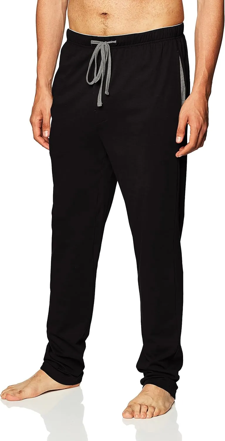 Hanes Men's Solid Knit Sleep Pant with Pockets and Drawstring