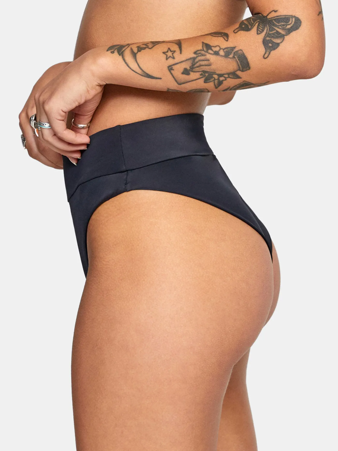 High Rise Cheeky Bikini Bottom