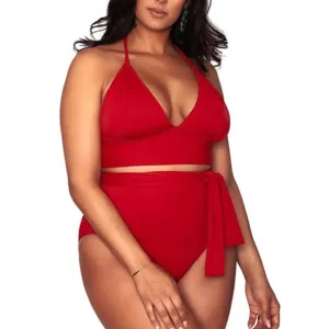 High Waisted Plus Size Bikini Set