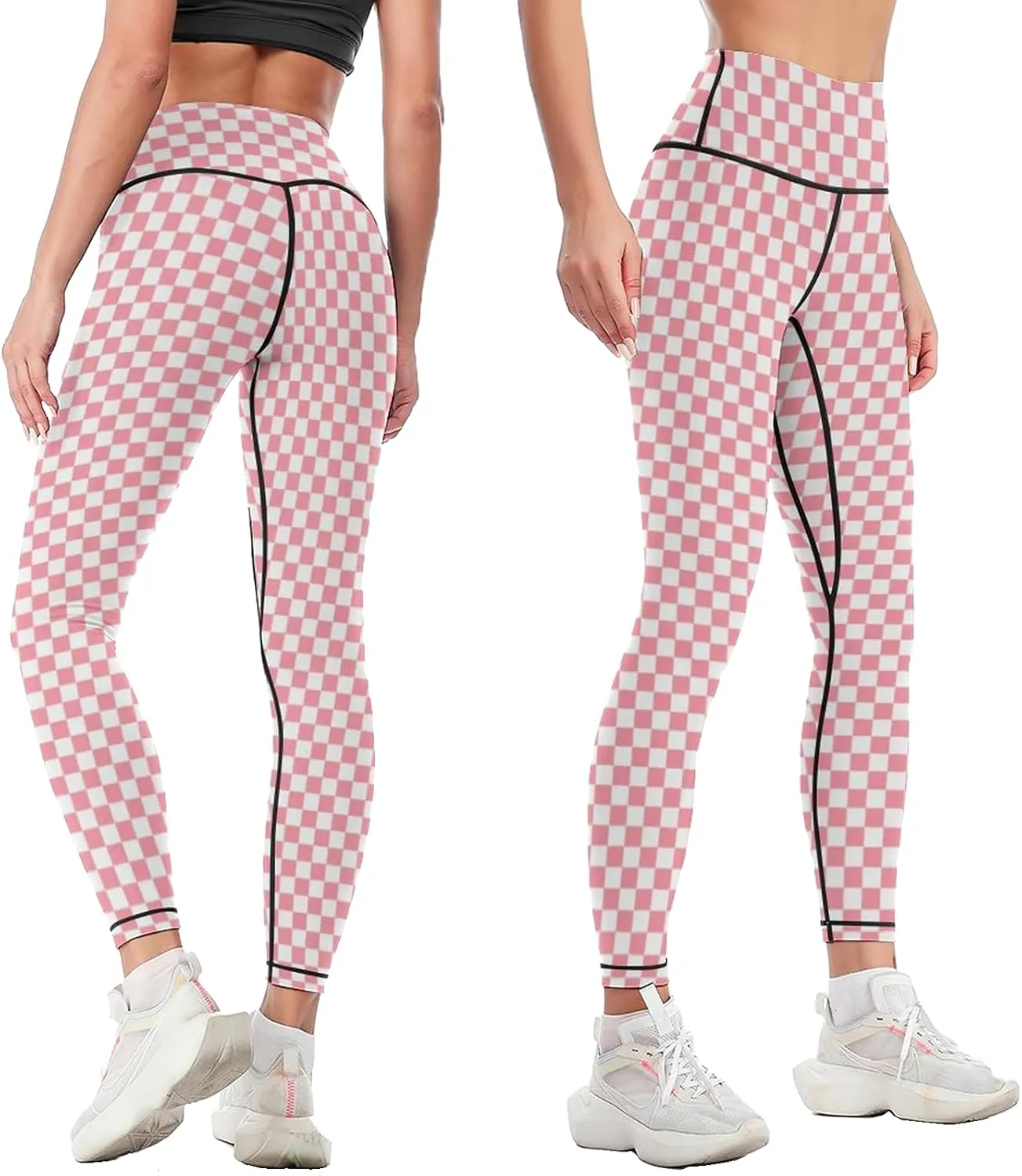 High Waisted Yoga Pants for Women Tummy Control 4 Way Stretch Running Workout Leggings Athletic Yoga Pants