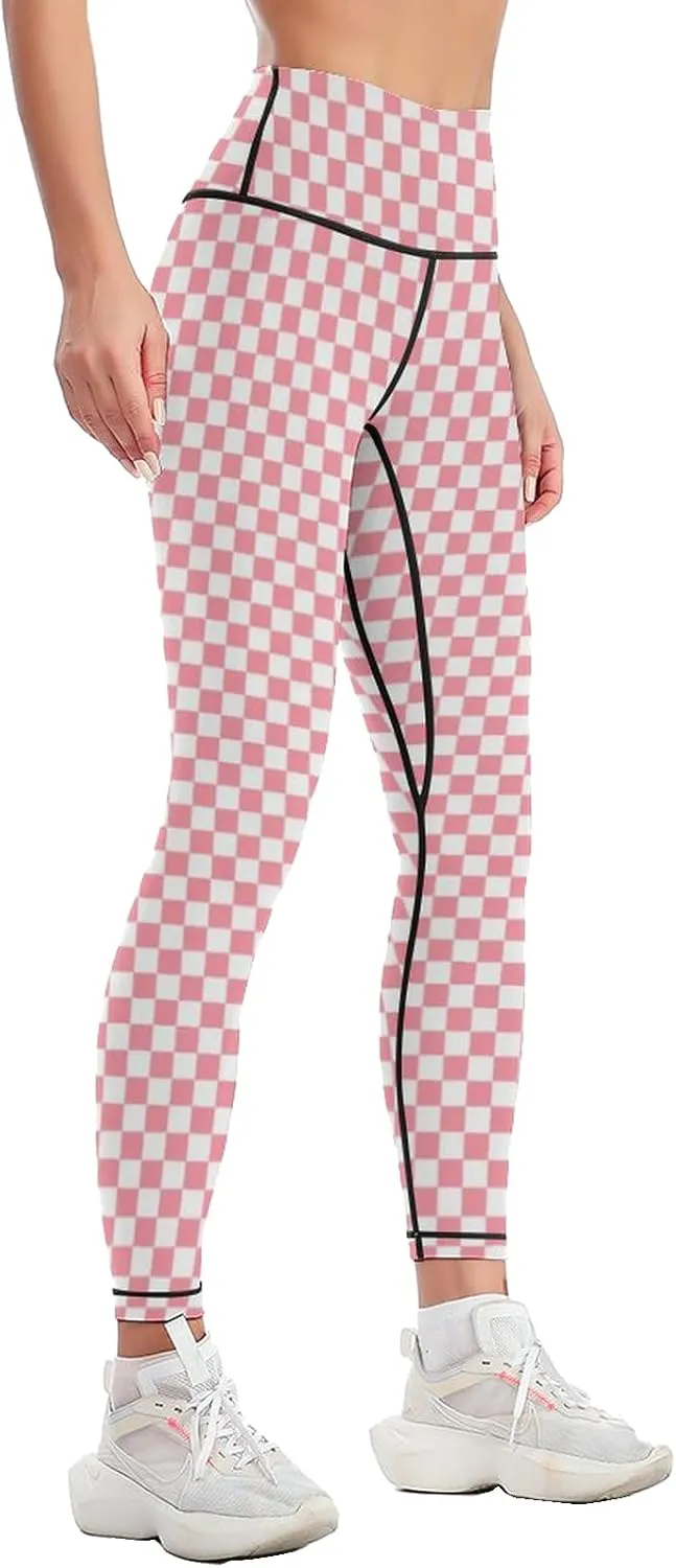 High Waisted Yoga Pants for Women Tummy Control 4 Way Stretch Running Workout Leggings Athletic Yoga Pants