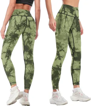 High Waisted Yoga Pants for Women Tummy Control 4 Way Stretch Running Workout Leggings Athletic Yoga Pants