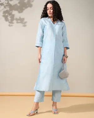 HOK ENSEMBLE - Sky Dupion silk Suit set