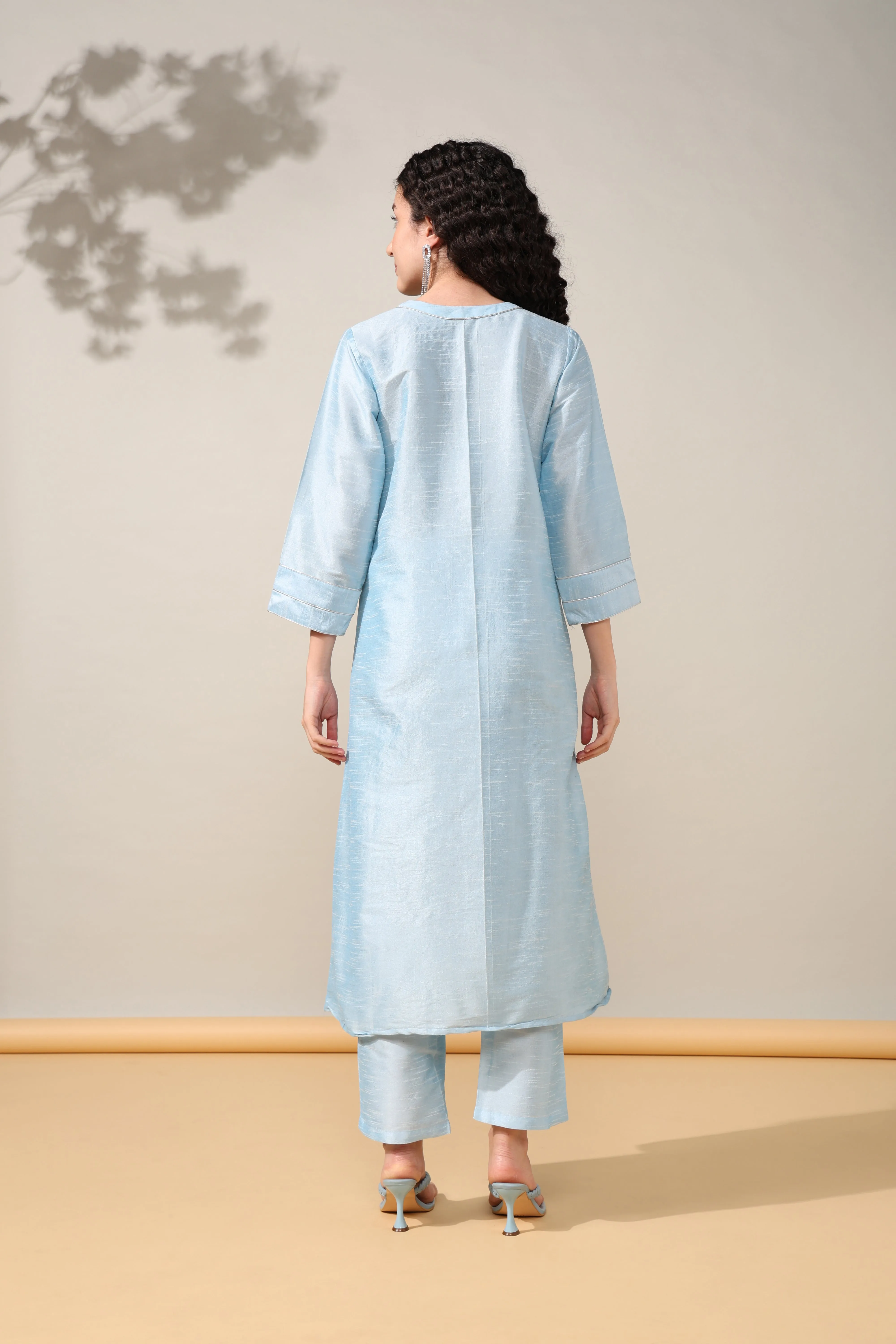 HOK ENSEMBLE - Sky Dupion silk Suit set