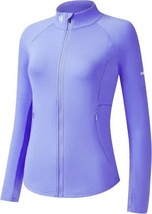 HOTSUIT Womens Running Jacket Thermal Water Resistant Full Zip Cycling Jacket for Winter Reflective