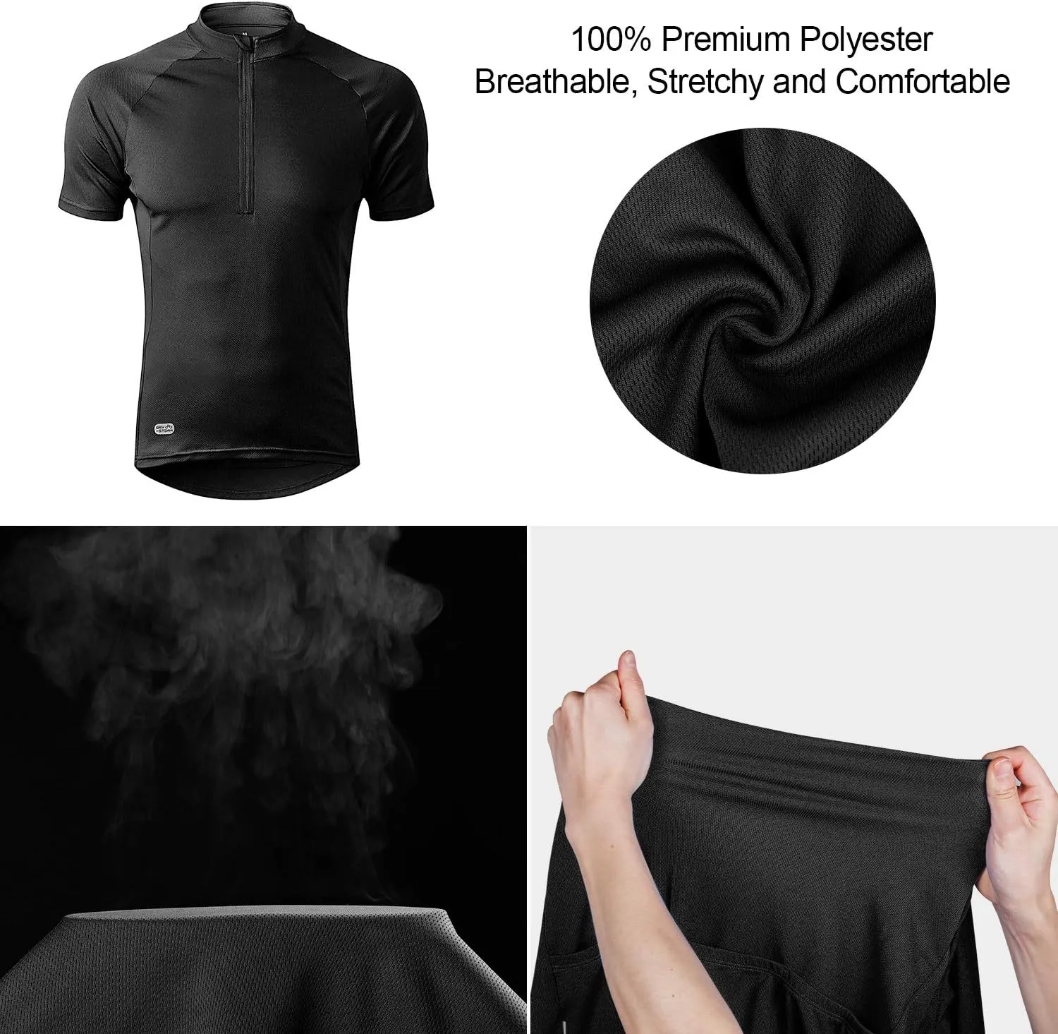 INBIKE Men's Cycling Jerseys Moisture Wicking Short Sleeve Quick Dry Bike Jersey Long Sleeve Running Tops Breathable