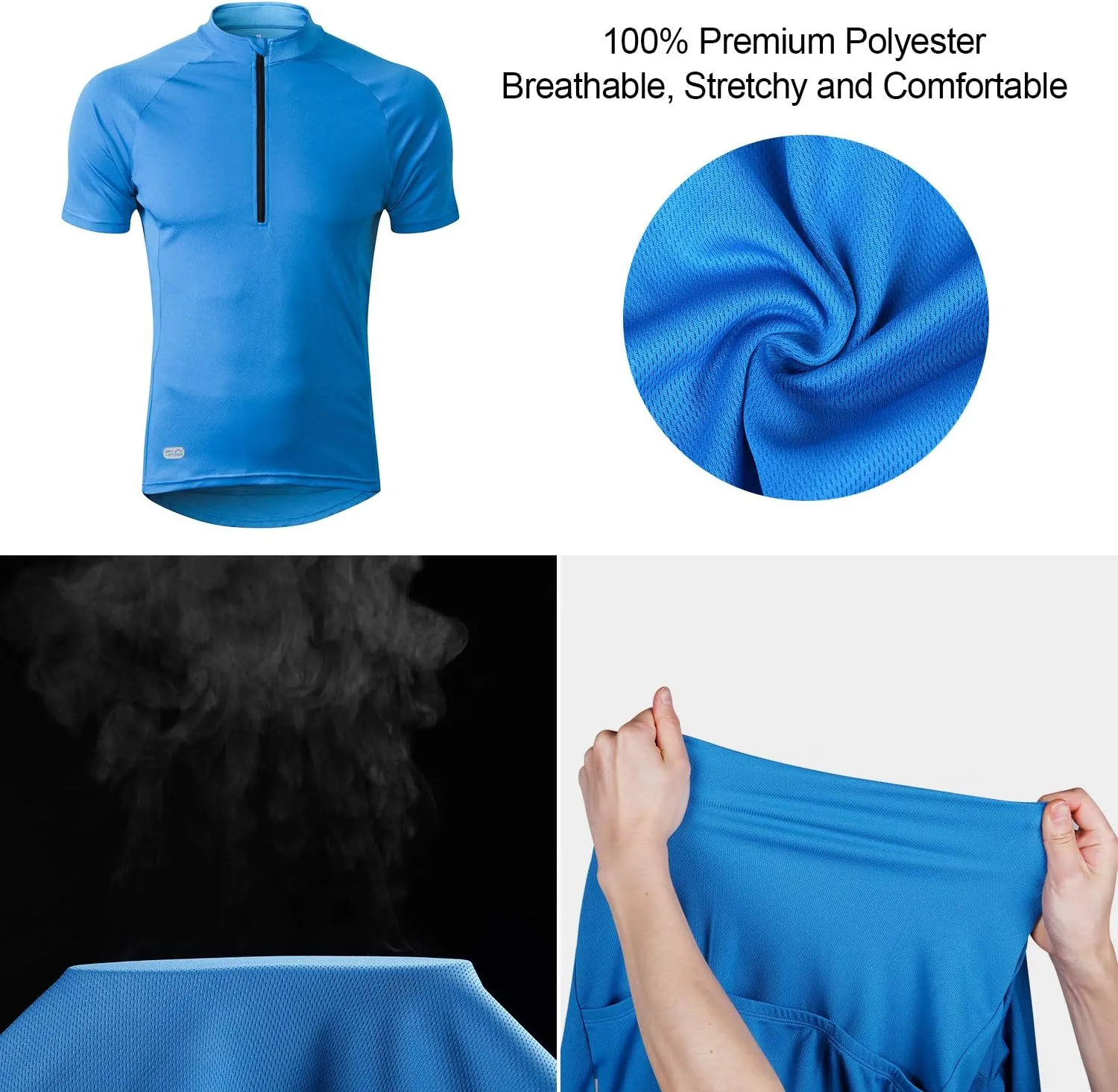INBIKE Men's Cycling Jerseys Moisture Wicking Short Sleeve Quick Dry Bike Jersey Long Sleeve Running Tops Breathable