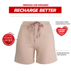 Invel® Pajama Shorts - Women's - Satin detail with Bioceramic MIG3® Far-Infrared Technology