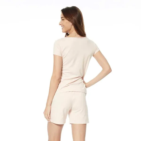 Invel® Pajama Shorts - Women's - Satin detail with Bioceramic MIG3® Far-Infrared Technology