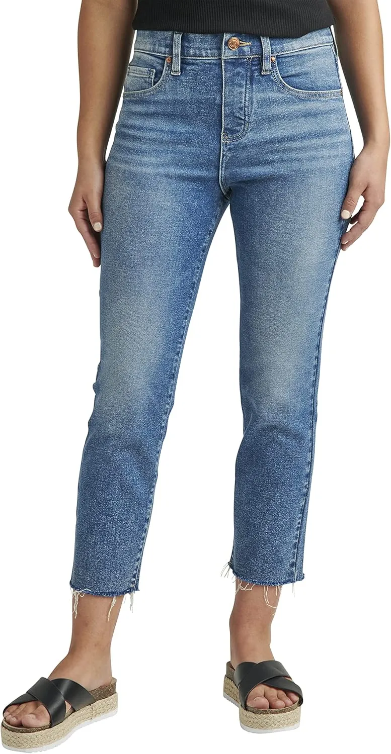 JAG Women's Valentina High Rise Straight Leg Pull-on Jeans-Legacy