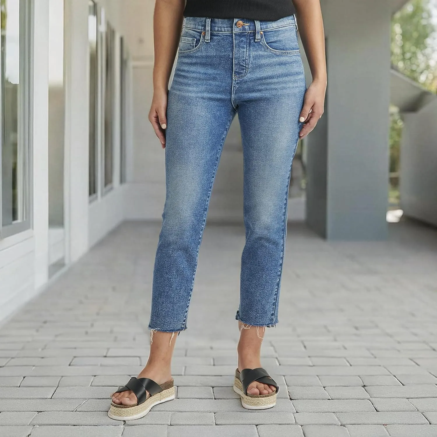 JAG Women's Valentina High Rise Straight Leg Pull-on Jeans-Legacy