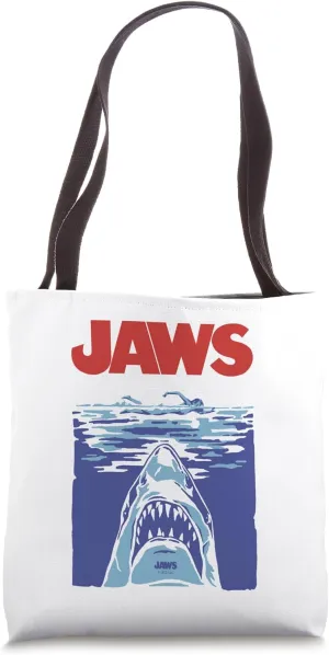 Jaws 50th Anniversary Poster Classic Style Front & Back Tote Bag