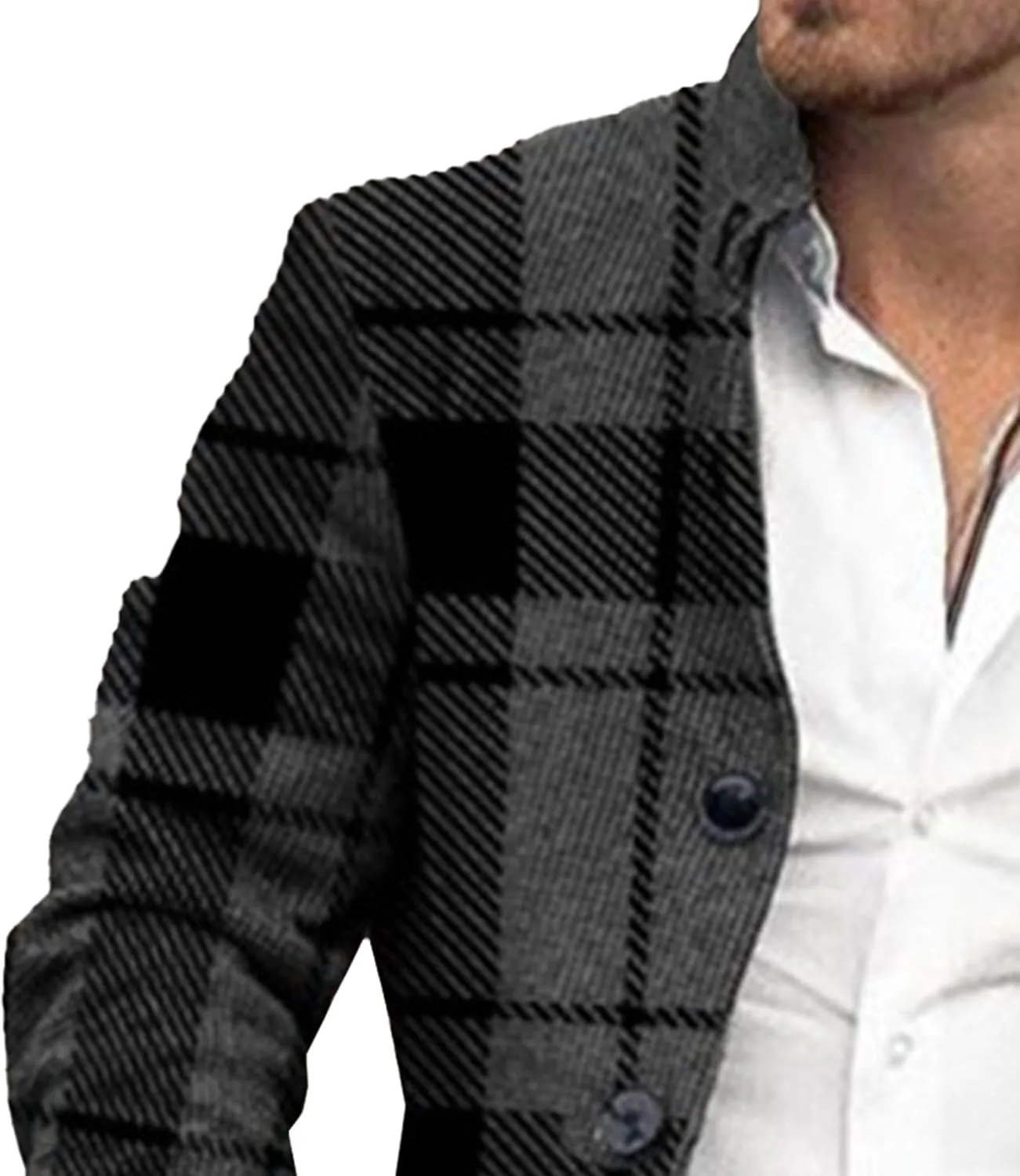JEShifangjiusu Mens Slim Fit Trench Coat Single Breasted Cardigan Outerwear Windproof Stay Warm Jacket