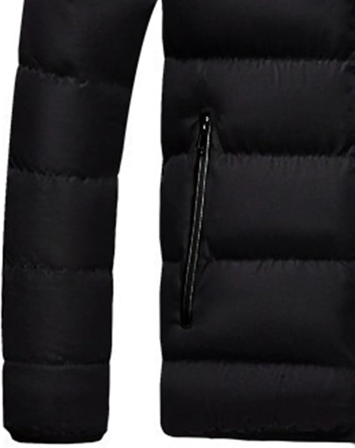 JEShifangjiusu Mens Water Resistant Puffer Jacket Windproof Insulated Overcoat Warm Winter Notched Collar Coat