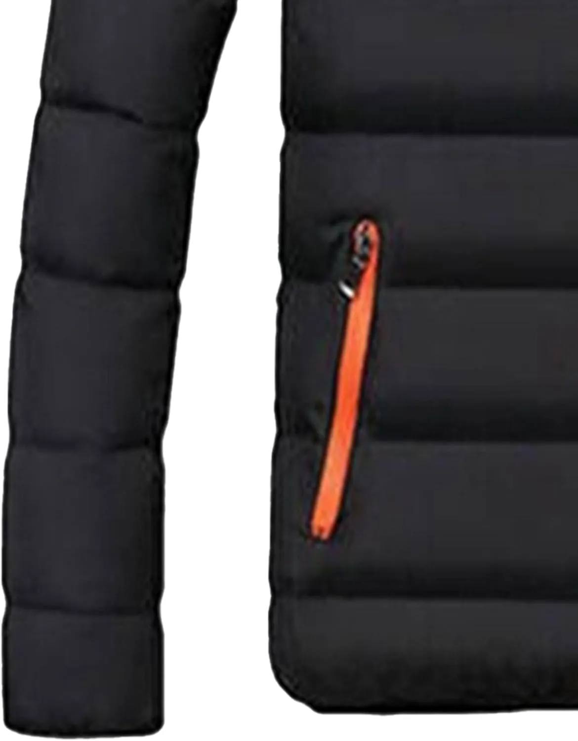 JEShifangjiusu Mens Water Resistant Puffer Jacket Windproof Insulated Overcoat Warm Winter Notched Collar Coat