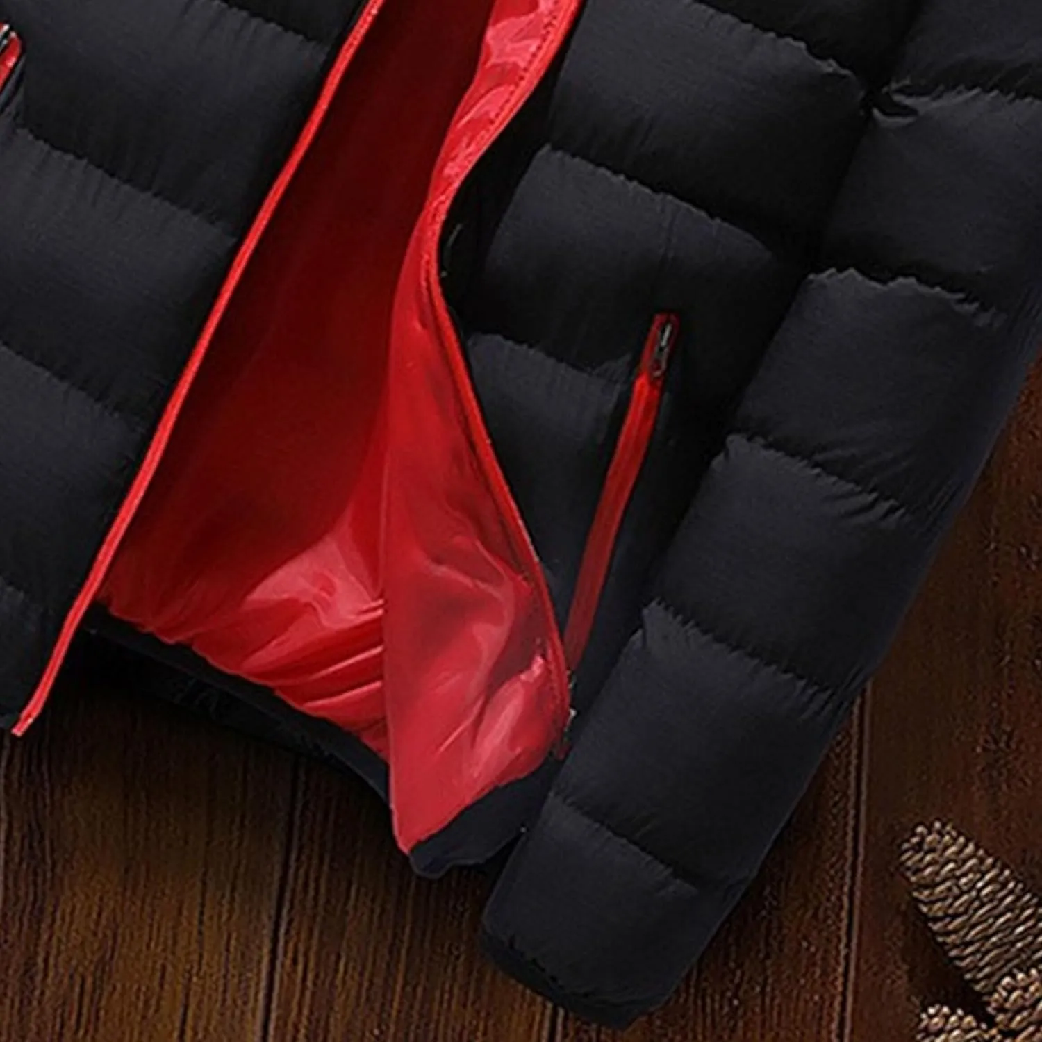 JEShifangjiusu Mens Water Resistant Puffer Jacket Windproof Insulated Overcoat Warm Winter Notched Collar Coat
