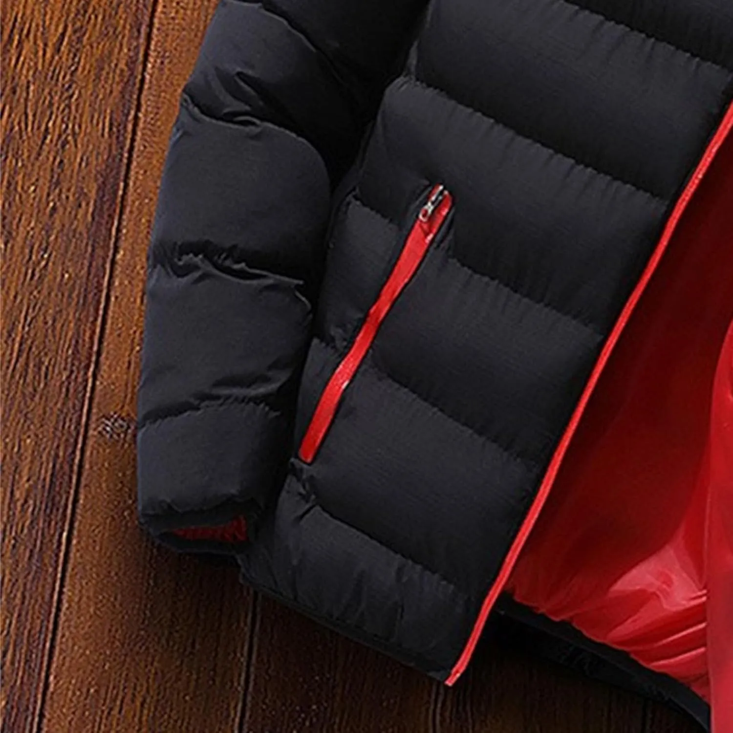 JEShifangjiusu Mens Water Resistant Puffer Jacket Windproof Insulated Overcoat Warm Winter Notched Collar Coat