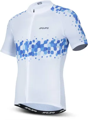 JPOJPO Men's Cycling Jersey Short Sleeved Mountain Bicycle Jerseys Breathable T- Shirt Tops S-3XL