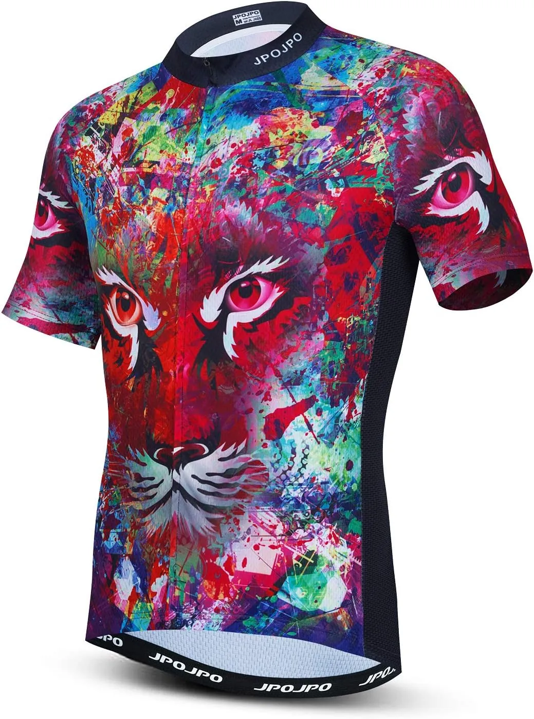 JPOJPO Men's Cycling Jersey Short Sleeved Mountain Bicycle Jerseys Breathable T- Shirt Tops S-3XL