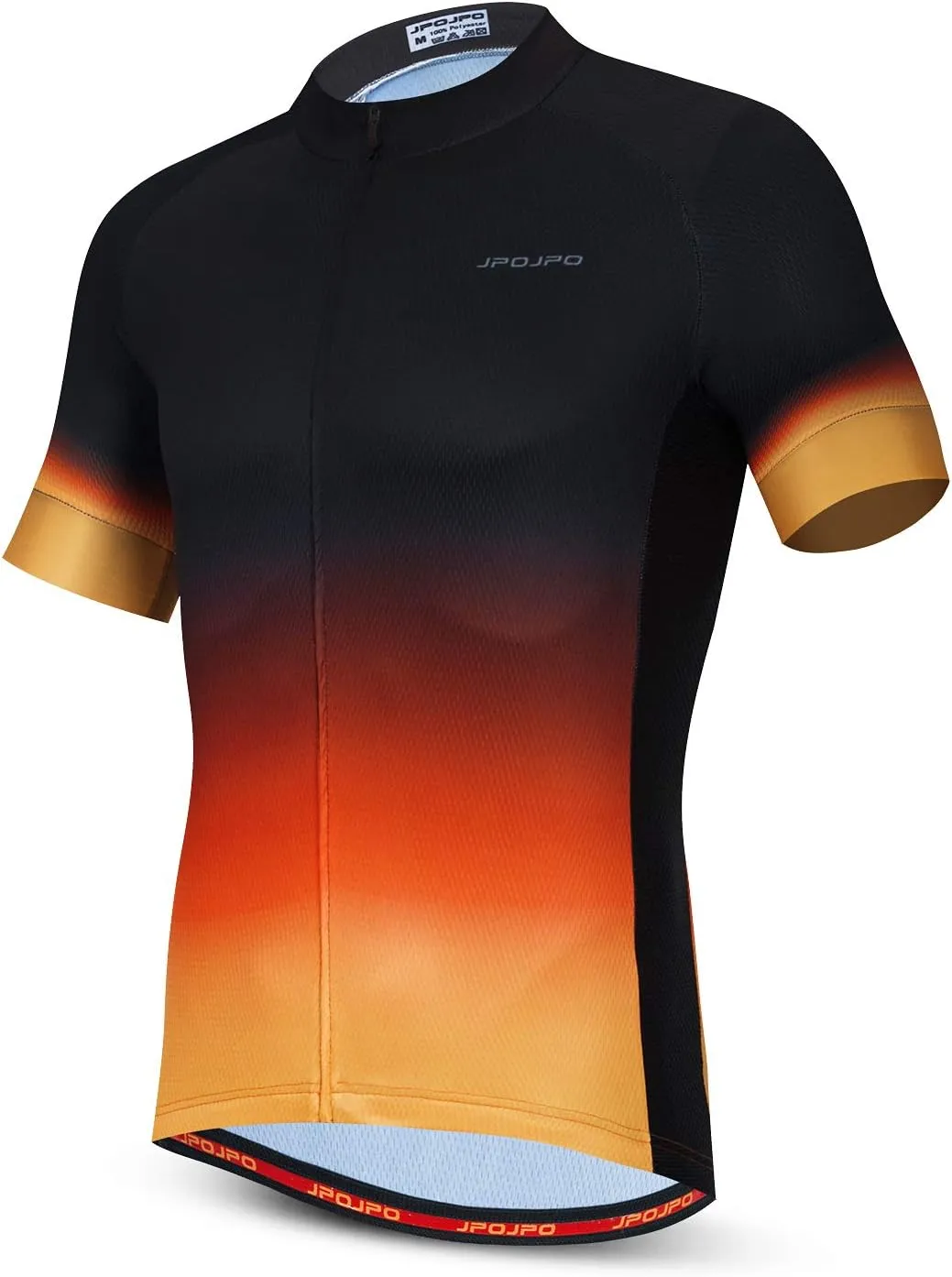 JPOJPO Men's Cycling Jersey Short Sleeved Mountain Bicycle Jerseys Breathable T- Shirt Tops S-3XL