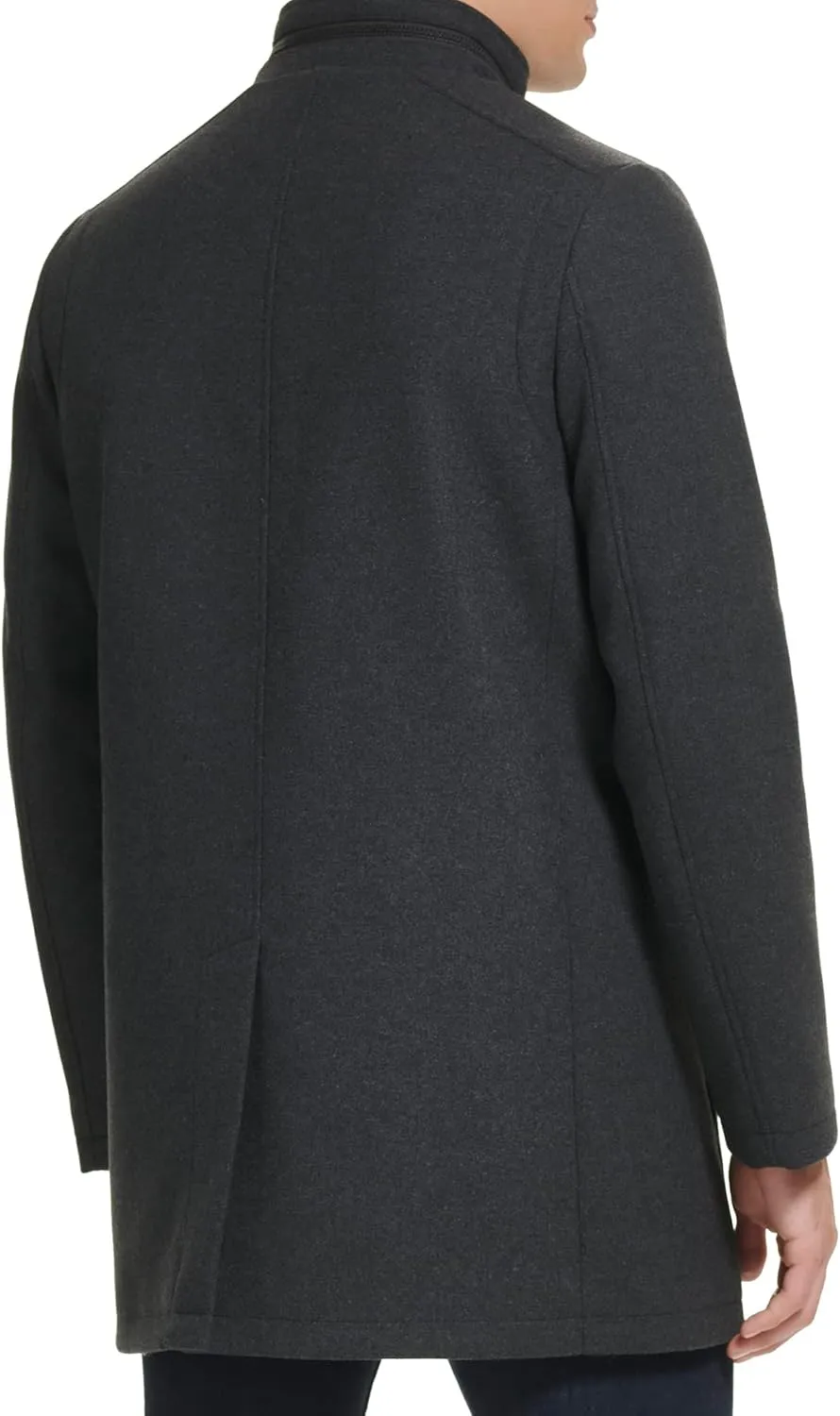 Kenneth Cole Men's Double Breasted Bib Peacoat
