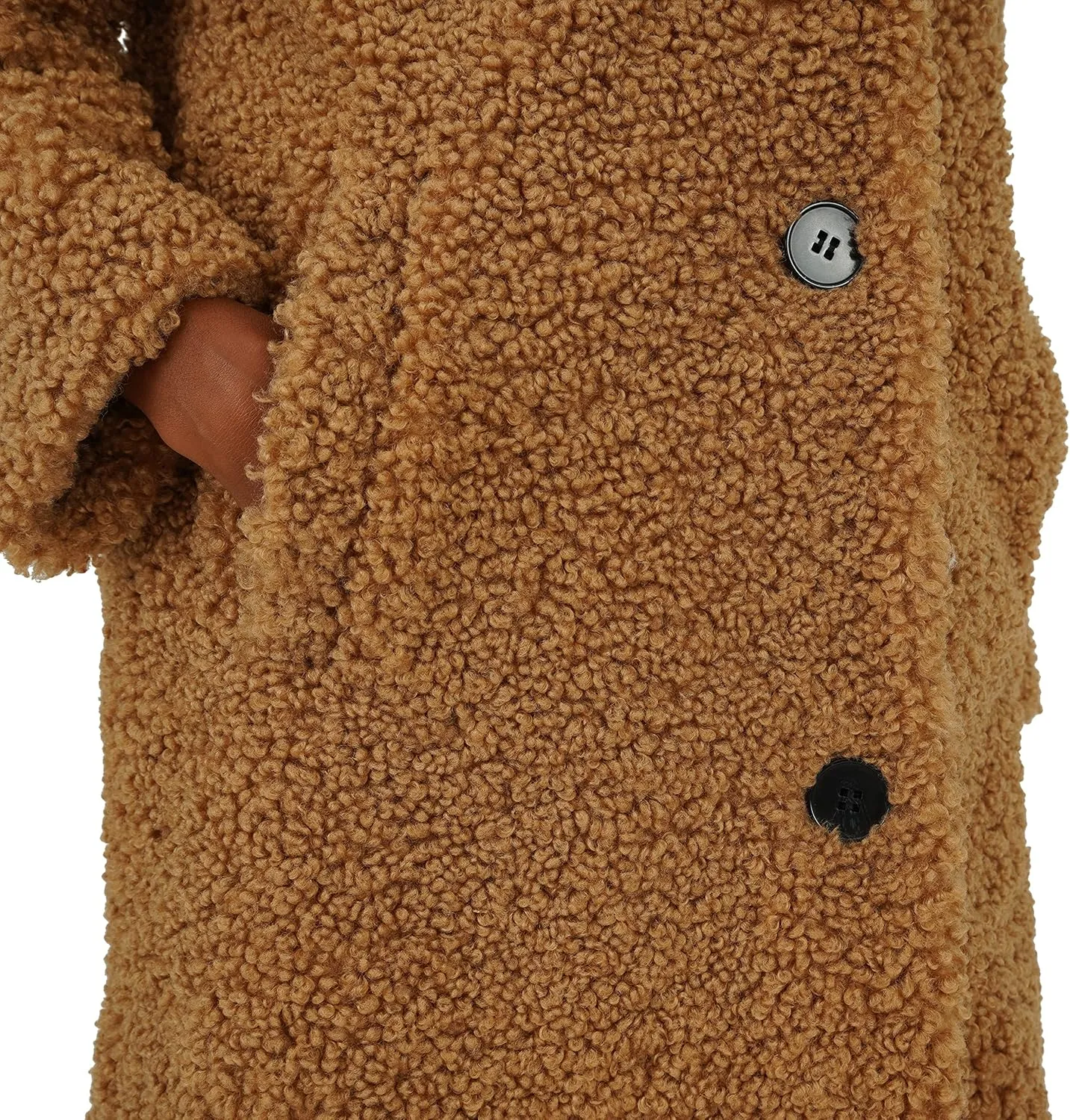 kensie Women's Faux Fur Single Breasted Long Length Coat
