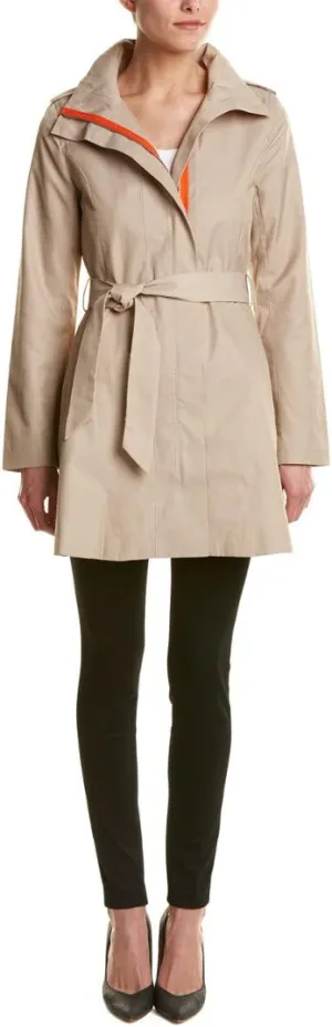 Kensie Women's Tie Waist Trench Coat