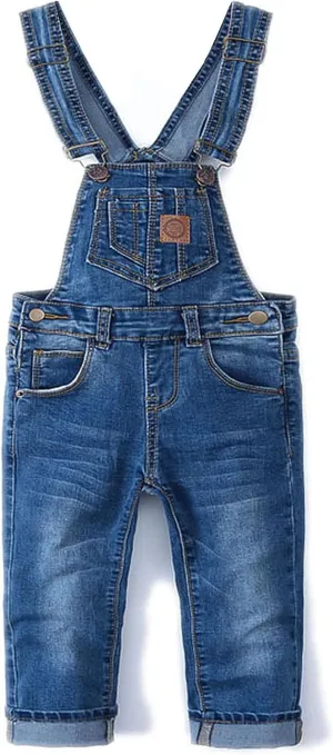 KIDSCOOL SPACE Little Girl Boy Jean Overalls,Toddler Ripped Denim Overall Pants