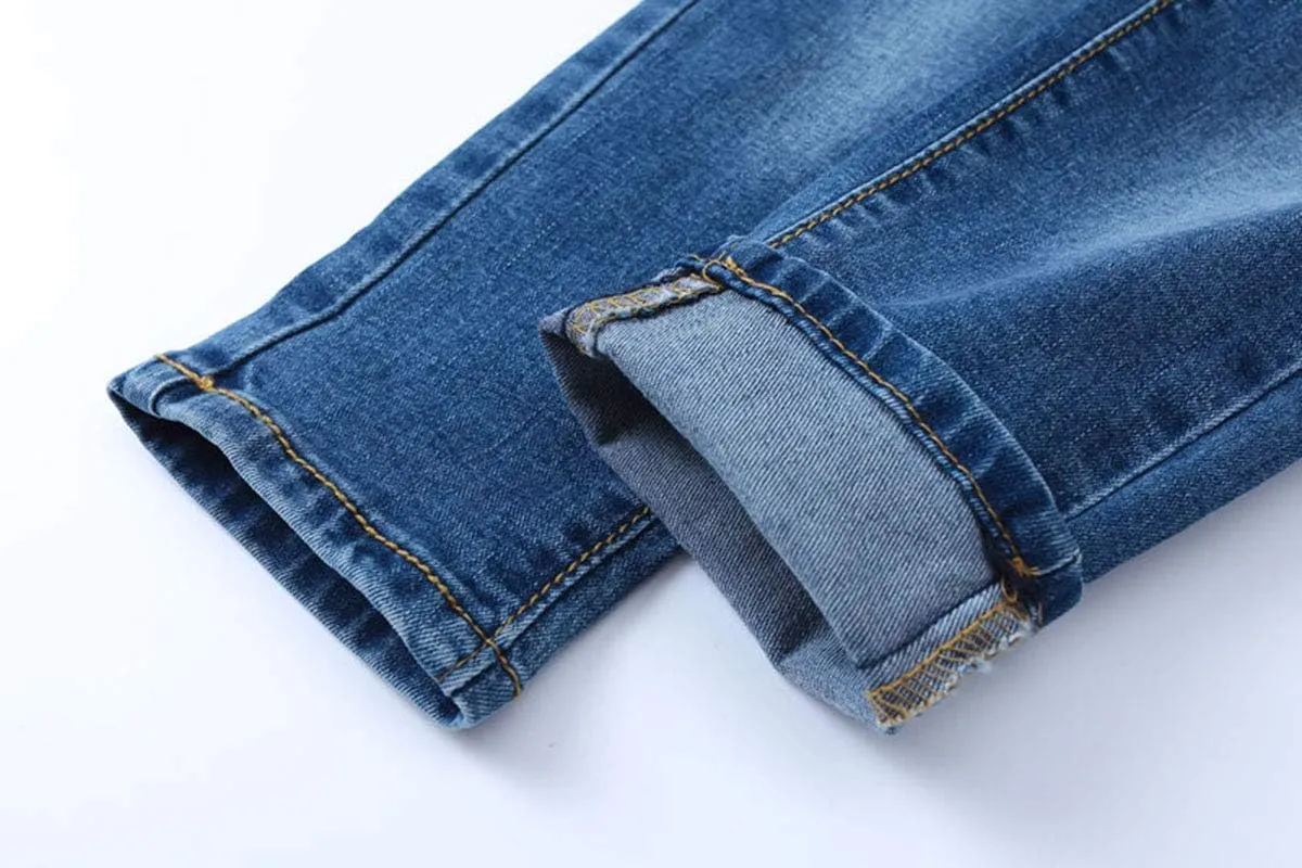 KIDSCOOL SPACE Little Girl Boy Jean Overalls,Toddler Ripped Denim Overall Pants