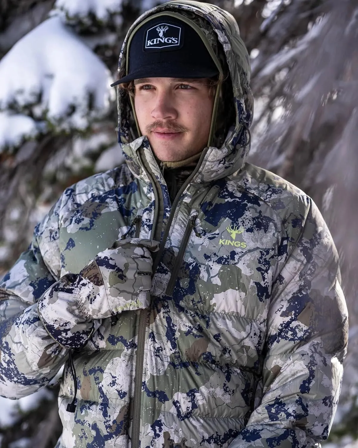 King's Camo XKG Down Hooded Transition Jacket | Water Resistant
