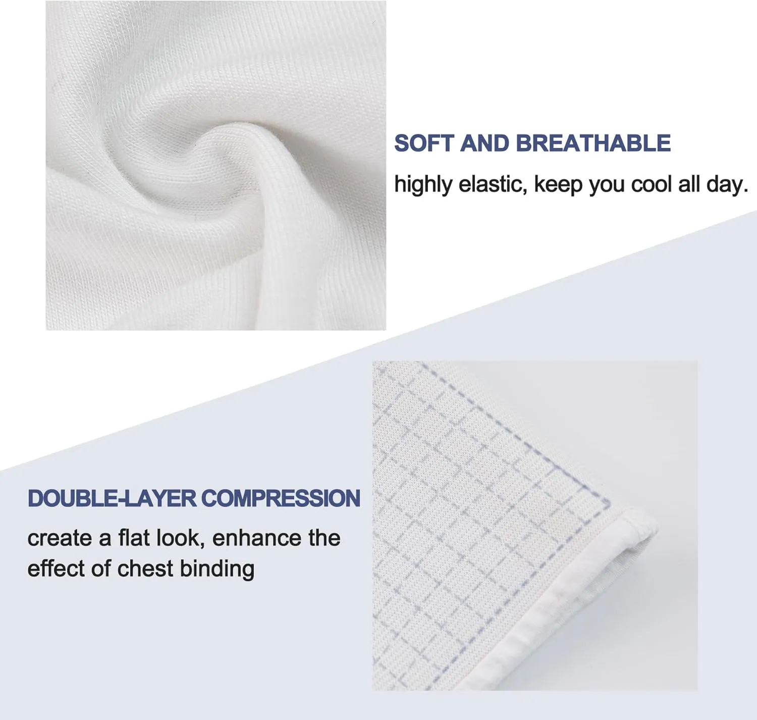 LEINIDINA Chest Binder for Transgender FTM LGBT Tomboy Tops Women Breathable Binder Bra Tank Tops Elastic