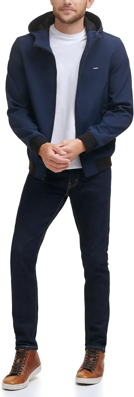 Levi's Men's Hooded Water Resistant Softshell Bomber Jacket