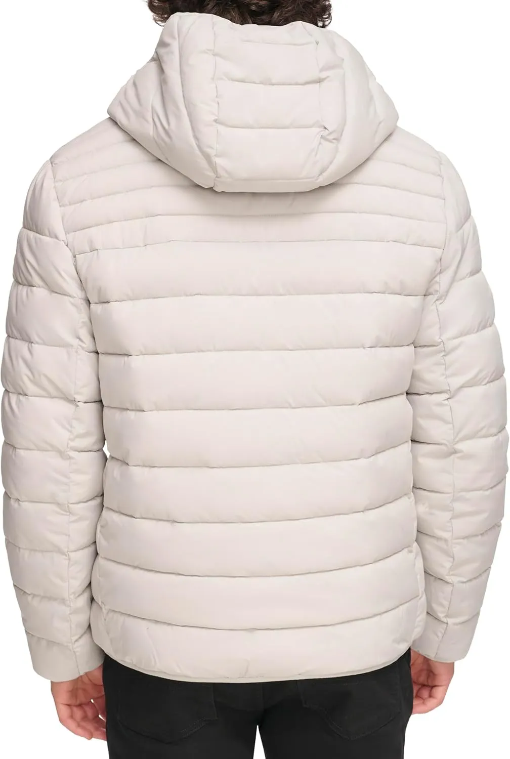 Levi's mens Water Resistant Performance Stretch Hooded Puffer Jacket