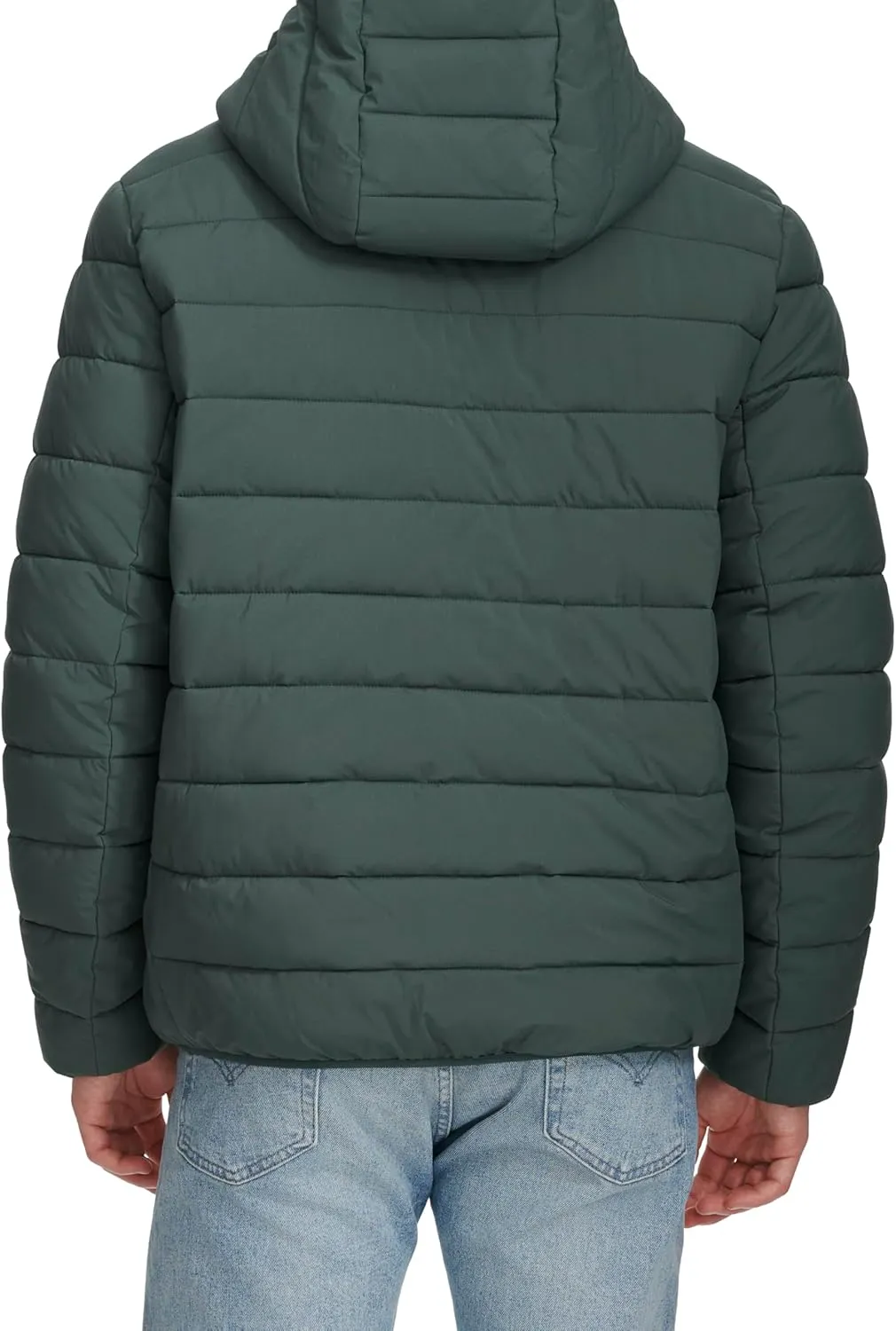 Levi's mens Water Resistant Performance Stretch Hooded Puffer Jacket
