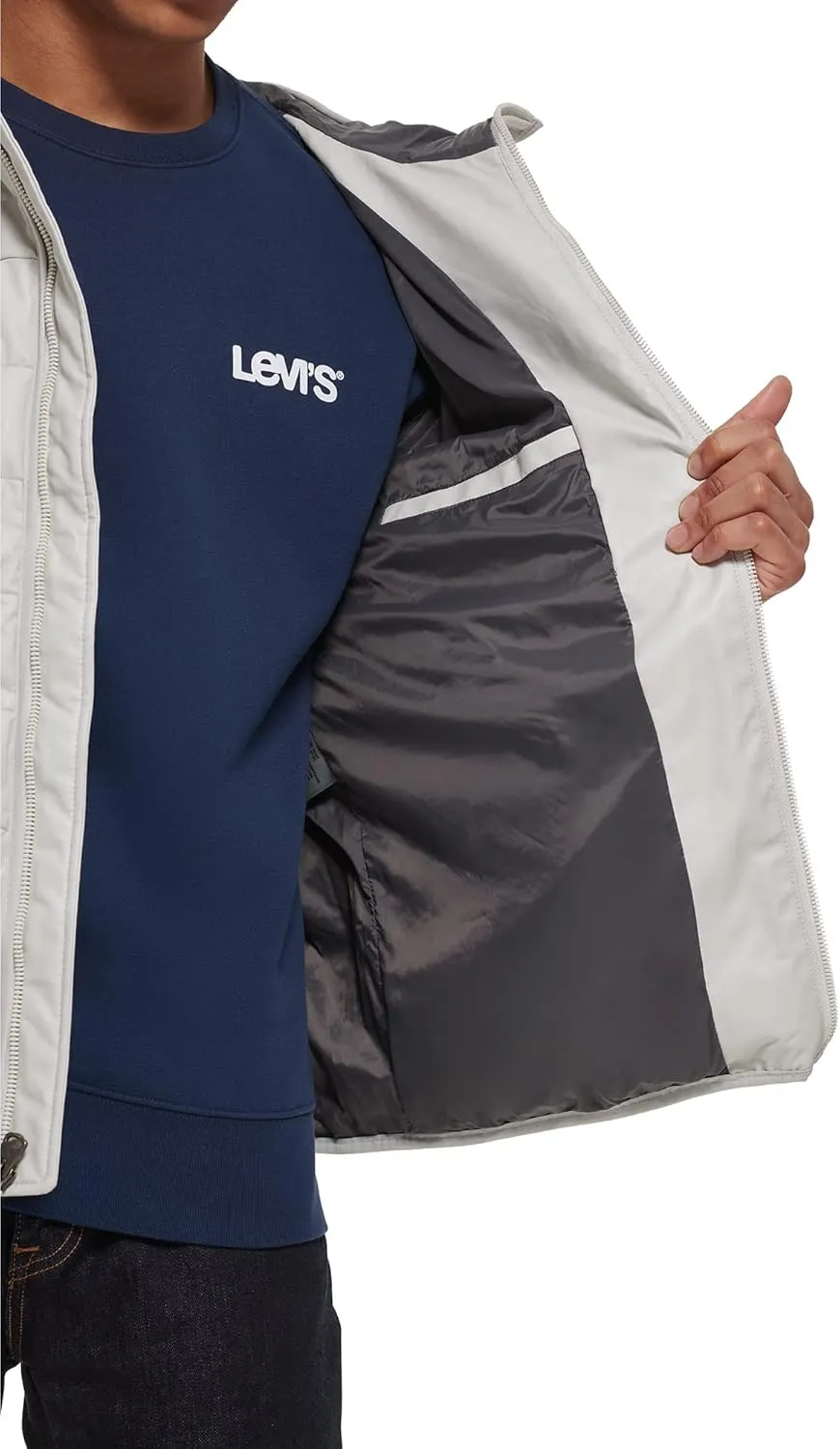 Levi's mens Water Resistant Performance Stretch Hooded Puffer Jacket
