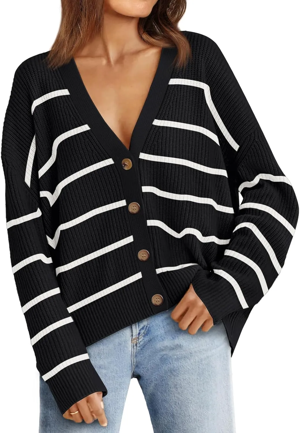 LILLUSORY Cardigan Sweaters for Women 2025 Summer Fashion Oversized Lightweight Sweater Knit Work Jacket Outfits Clothes
