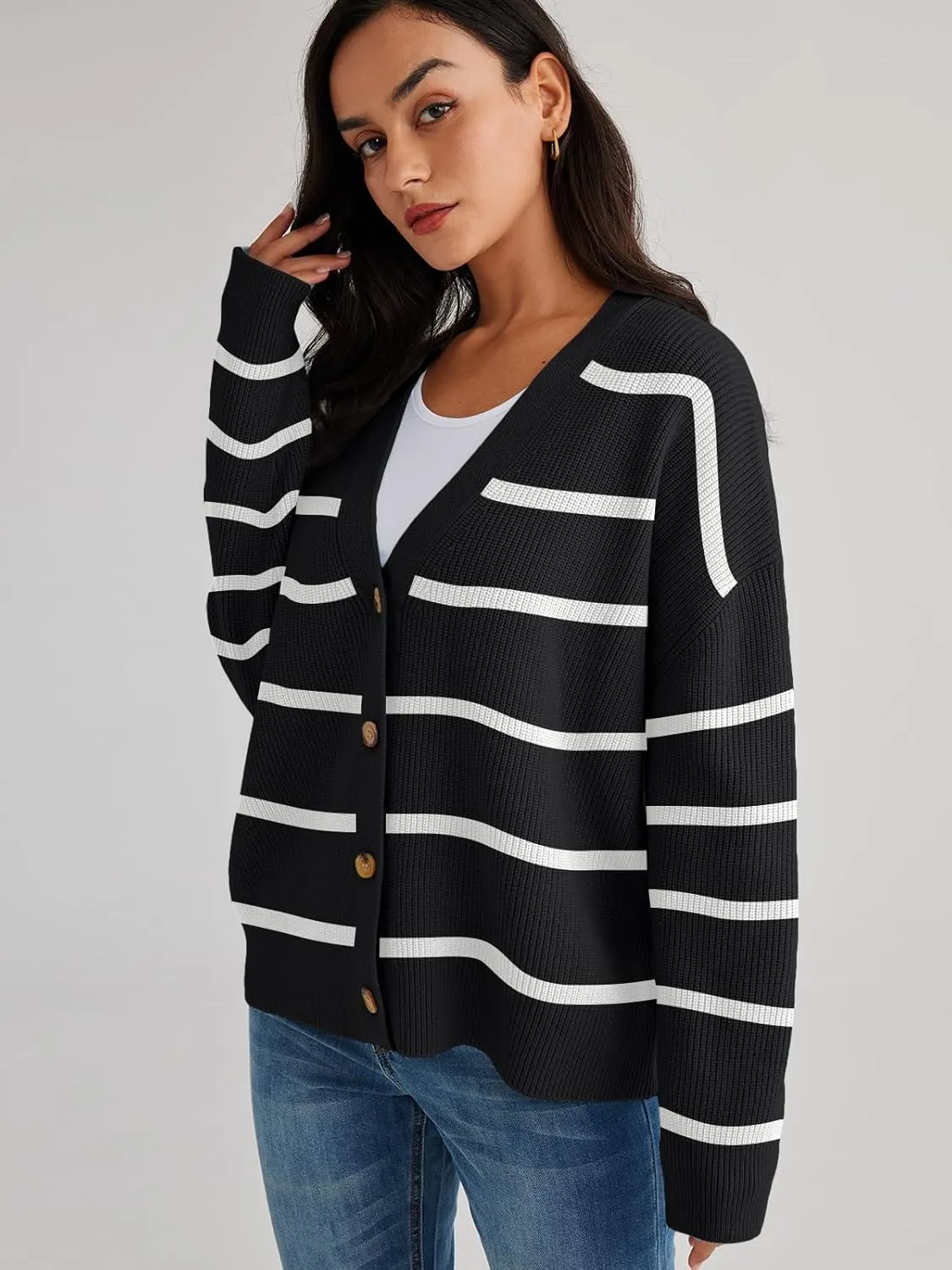 LILLUSORY Cardigan Sweaters for Women 2025 Summer Fashion Oversized Lightweight Sweater Knit Work Jacket Outfits Clothes