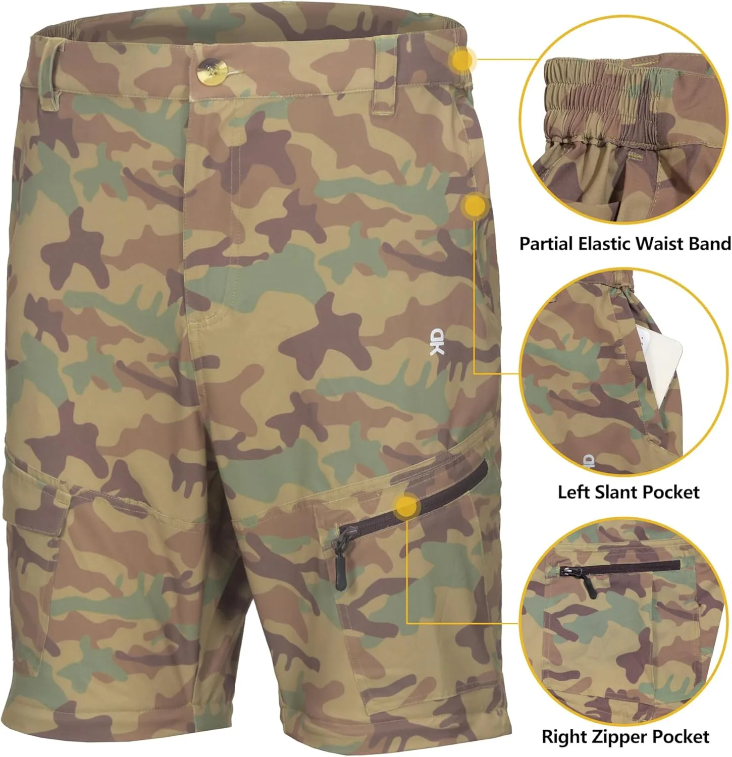 Little Donkey Andy Men's Stretch Convertible Pants, Zip-Off Quick-Dry Hiking Pants, UV Protection, Lightweight