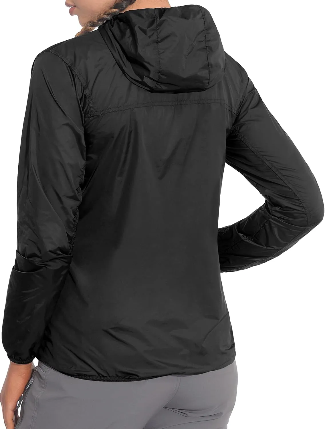 Little Donkey Andy Women's Packable Lightweight Running Jacket Water Resistant Hooded Windbreaker for Hiking Cycling Camping