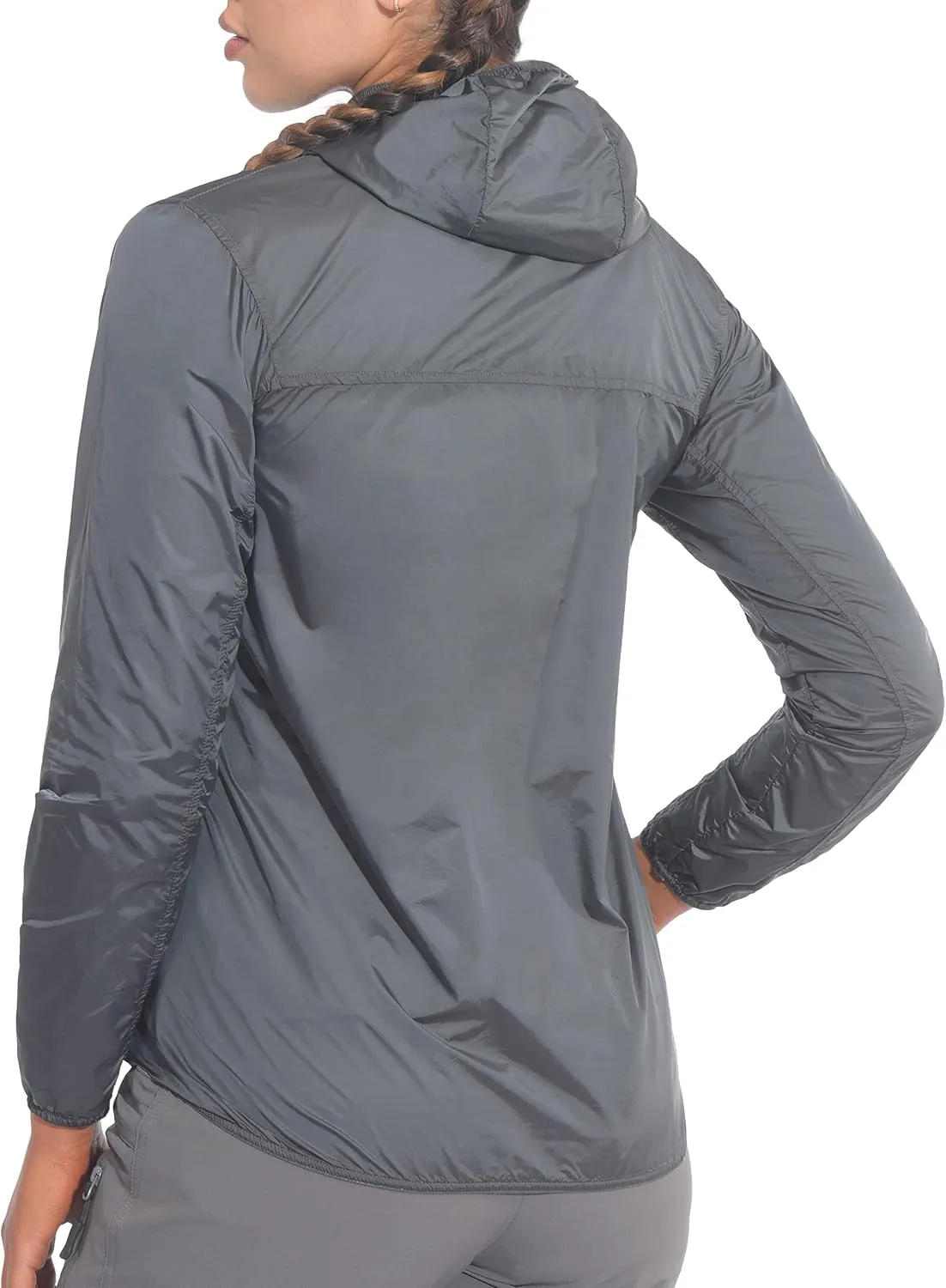 Little Donkey Andy Women's Packable Lightweight Running Jacket Water Resistant Hooded Windbreaker for Hiking Cycling Camping