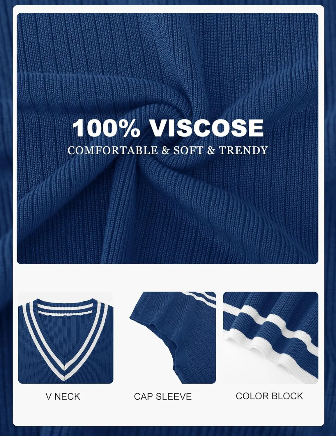 LOMON Womens V Neck Sweater Vest Cap Sleeve Cable Knit Casual Loose Fit Pullover Sleeveless Tank Top