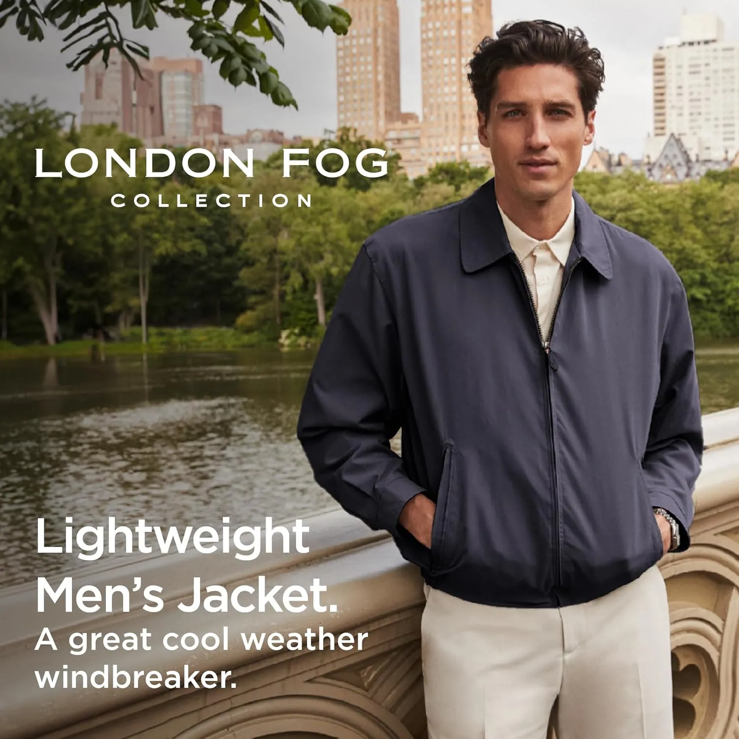 LONDON FOG Men's Auburn Zip-Front Golf Jacket (Regular & Big-Tall Sizes)