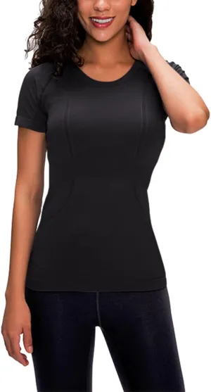 LUYAA Women's Workout Tops Long Sleeve Shirts Yoga Sports Breathable Gym Athletic Top Slim Fit